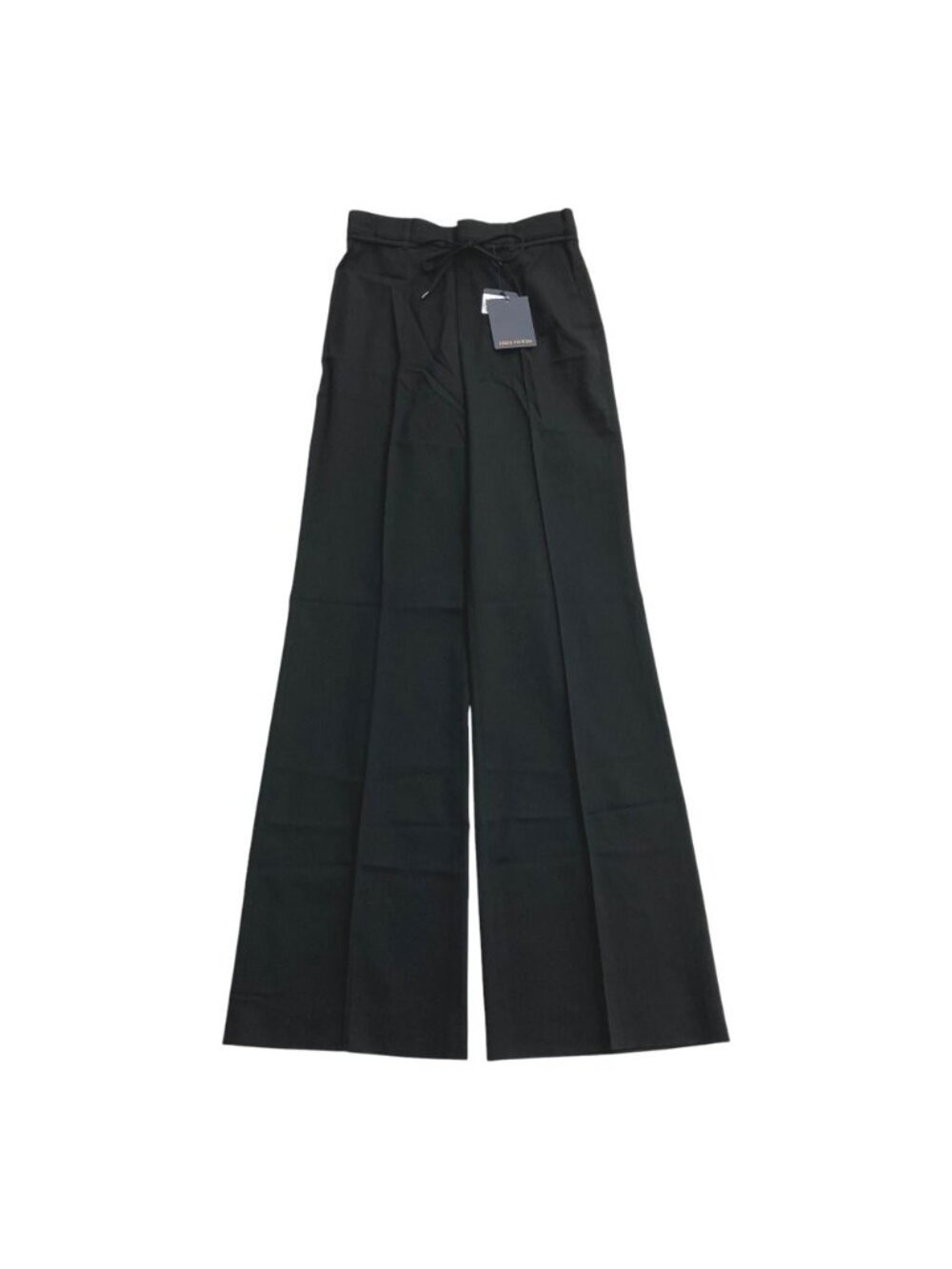 Louis Vuitton Drawstring Belt Wide Flare Pants Trousers Virgil Abloh Black 38